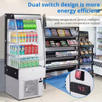 Pastry Display, Refrigerated Display - 8.8 Cu.Ft Commercial Countertop Pastry Fridge with Tempered Glass Door, LED Lighting, Adjustable Shelves, White