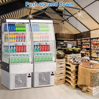Pastry Display, Refrigerated Display - 8.8 Cu.Ft Commercial Countertop Pastry Fridge with Tempered Glass Door, LED Lighting, Adjustable Shelves, White