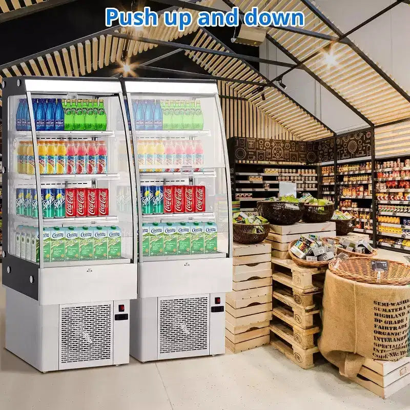 Pastry Display, Refrigerated Display - 8.8 Cu.Ft Commercial Countertop Pastry Fridge with Tempered Glass Door, LED Lighting, Adjustable Shelves, White