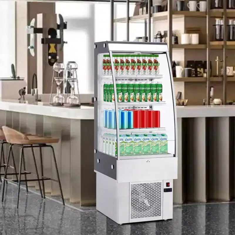 Pastry Display, Refrigerated Display - 8.8 Cu.Ft Commercial Countertop Pastry Fridge with Tempered Glass Door, LED Lighting, Adjustable Shelves, White