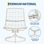360 Swivel Winter Rattan Rocking Chair, All-Weather Wicker Lounge Chair with Thick Seat Cushion and Metal Rocking Base for Indoor & Outdoor