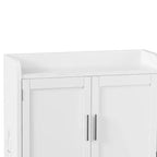 Bathroom Storage Cabinet, Wall Mount Storage Organizer with 2 Doors & 1 Open Shelf, White