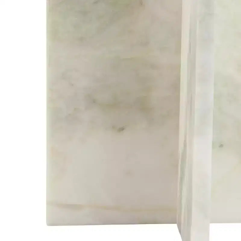Home Decor End Table, Side Table, or Night Stand - Marble Bedside Table with Round Agate Top Ideal for Big or Small Spaces