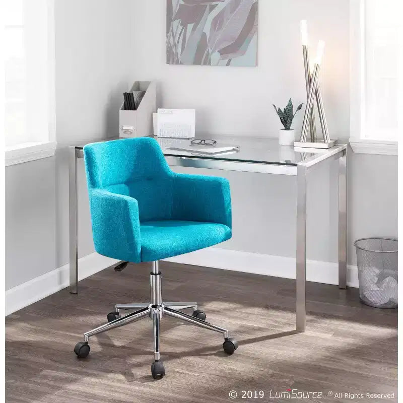 47" Modern Dining Table Stainless Steel/Clear Glass: Sleek 4-Seater, Rectangular Top, Kitchen Furniture
