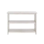Table d'entrée à 2 étagères blanche -: Style moderne de ferme, fabrication en MDF, forme rectangulaire