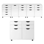 Armoire de rangement mobile à 2 sections