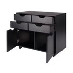Armoire de rangement mobile à 2 sections