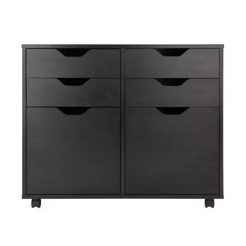 2 Sections Mobile Storage Cabinet