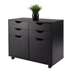 Armoire de rangement mobile à 2 sections