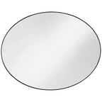 Oval Vanity Decorative Wall Mirror Modern Matte Black Metal Frame 23 1/2 Wide for Bathroom Bedroom Living Room Office Home Entryway