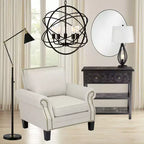 Oval Vanity Decorative Wall Mirror Modern Matte Black Metal Frame 23 1/2 Wide for Bathroom Bedroom Living Room Office Home Entryway